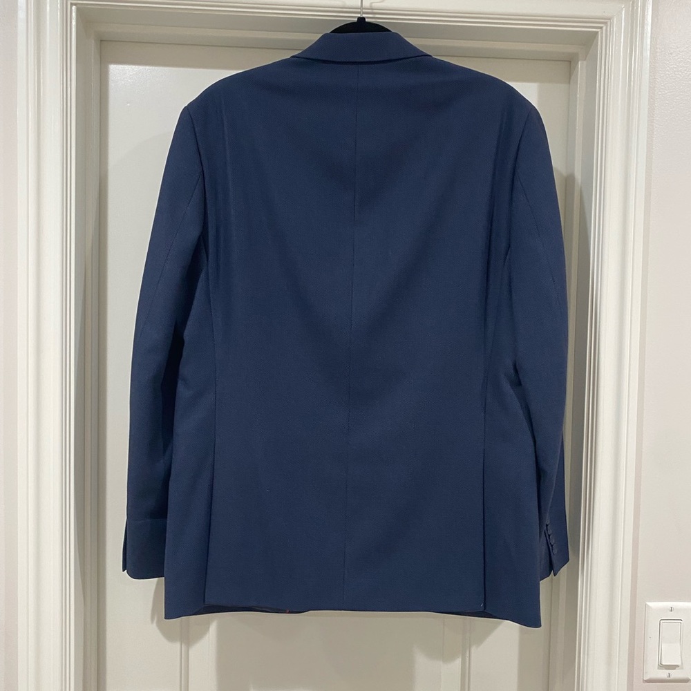 Van Hausen Men's Navy Blue Two Button Blazer Size 40R - Picture 2 of 3